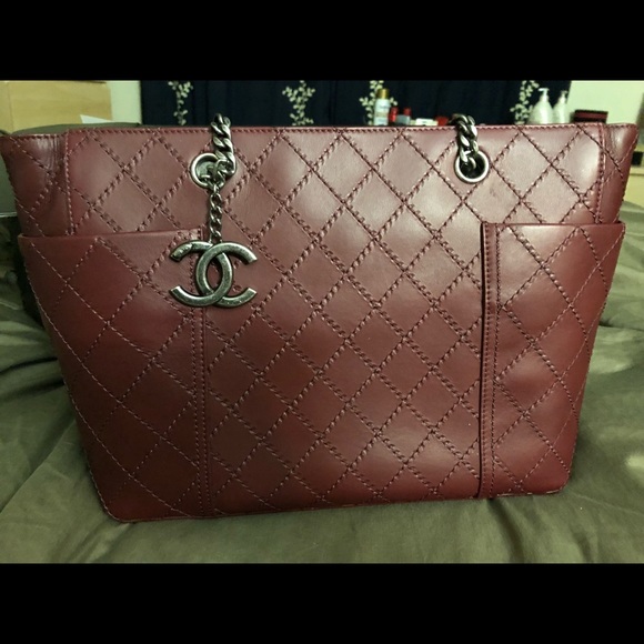 Chanel Burgundy Tote - Picture 1 of 8
